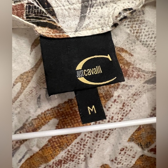 Just Cavalli tunic shirt size medium bohemian print - Picture 2 of 5